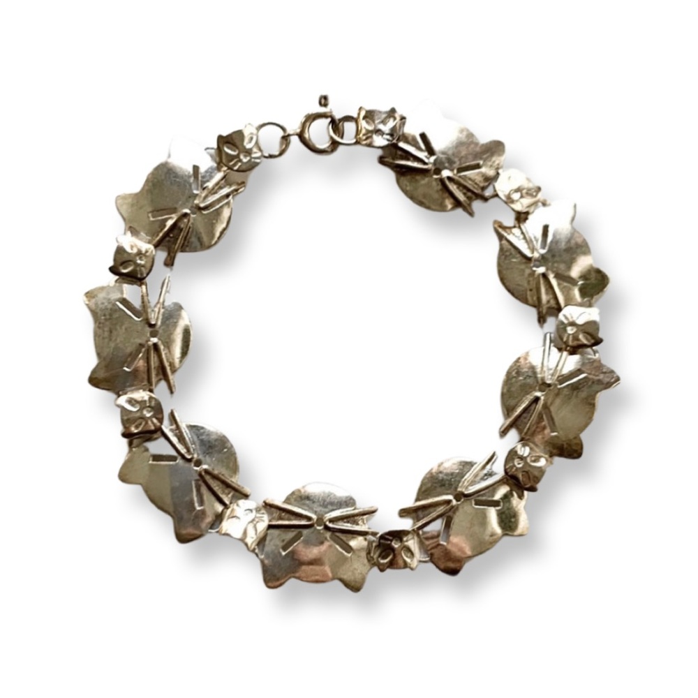 Vintage Sterling Cat bracelet